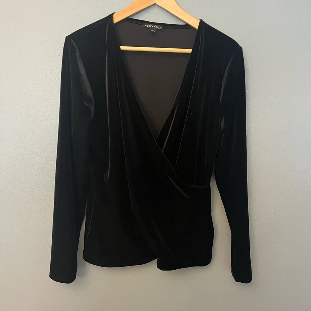 J. Crew Velour Crossover Top